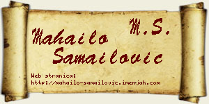 Mahailo Samailović vizit kartica